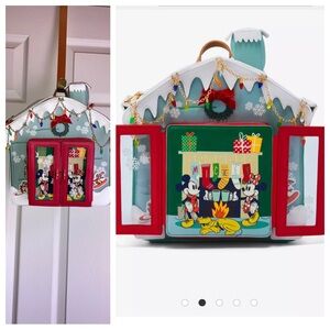 NWT Disney BoxLunch XMIC & Friends Ski House Figural Exclusive Mini Backpack